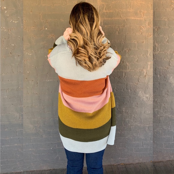 LAST ONE! Free Spirit Striped Cardi - Picture 3 of 4